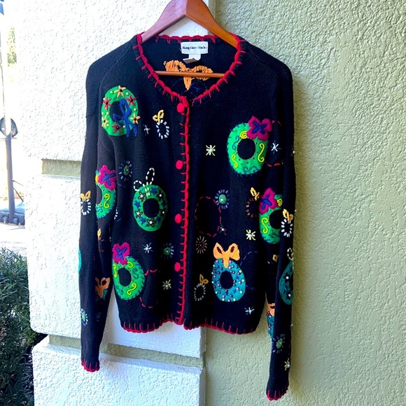 Hampshire Studio Vintage Christmas Cardigan - Picture 1 of 8